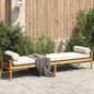 vidaXL Banco de jardín con cojín ratán sintético acacia negro vidaXL Banco de jardín con cojín ratán sintético acacia negro