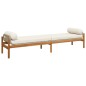 vidaXL Banco de jardín con cojín ratán sintético acacia beige vidaXL Banco de jardín con cojín ratán sintético acacia beige
