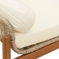vidaXL Banco de jardín con cojín ratán sintético acacia beige vidaXL Banco de jardín con cojín ratán sintético acacia beige