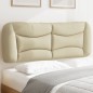 vidaXL Cabecero de cama acolchado tela crema 120 cm vidaXL Cabecero de cama acolchado tela crema 120 cm