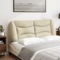 vidaXL Cabecero de cama acolchado tela crema 120 cm vidaXL Cabecero de cama acolchado tela crema 120 cm