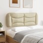 vidaXL Cabecero de cama acolchado tela crema 120 cm vidaXL Cabecero de cama acolchado tela crema 120 cm