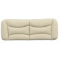 vidaXL Cabecero de cama acolchado tela crema 120 cm vidaXL Cabecero de cama acolchado tela crema 120 cm