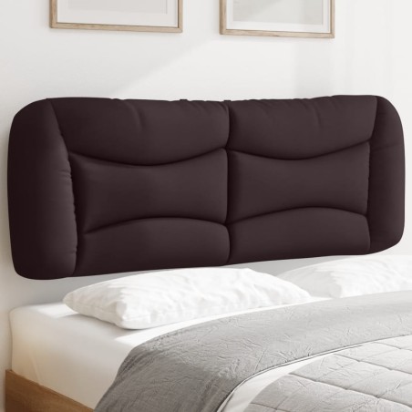 vidaXL Cabecero de cama acolchado tela marrón oscuro 120 cm