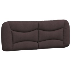 vidaXL Cabecero de cama acolchado tela marrón oscuro 120 cm
