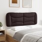 vidaXL Cabecero de cama acolchado tela marrón oscuro 120 cm