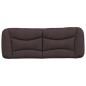 vidaXL Cabecero de cama acolchado tela marrón oscuro 120 cm
