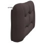 vidaXL Cabecero de cama acolchado tela marrón oscuro 120 cm