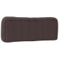 vidaXL Cabecero de cama acolchado tela marrón oscuro 120 cm