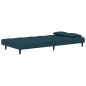 vidaXL Sofá cama de 2 plazas con dos almohadas terciopelo azul vidaXL Sofá cama de 2 plazas con dos almohadas terciopelo azul