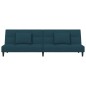 vidaXL Sofá cama de 2 plazas con dos almohadas terciopelo azul vidaXL Sofá cama de 2 plazas con dos almohadas terciopelo azul