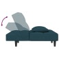 vidaXL Sofá cama de 2 plazas con dos almohadas terciopelo azul vidaXL Sofá cama de 2 plazas con dos almohadas terciopelo azul