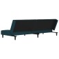 vidaXL Sofá cama de 2 plazas con dos almohadas terciopelo azul vidaXL Sofá cama de 2 plazas con dos almohadas terciopelo azul