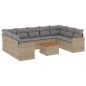 vidaXL Juego de sofás jardín con cojines beige 10 pzas ratán sintético vidaXL Juego de sofás jardín con cojines beige 10 pzas ratán sintético