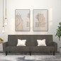 vidaXL Sofá cama de 2 plazas terciopelo gris oscuro vidaXL Sofá cama de 2 plazas terciopelo gris oscuro