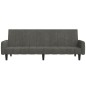 vidaXL Sofá cama de 2 plazas terciopelo gris oscuro vidaXL Sofá cama de 2 plazas terciopelo gris oscuro