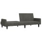vidaXL Sofá cama de 2 plazas terciopelo gris oscuro vidaXL Sofá cama de 2 plazas terciopelo gris oscuro