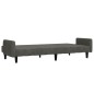 vidaXL Sofá cama de 2 plazas terciopelo gris oscuro vidaXL Sofá cama de 2 plazas terciopelo gris oscuro