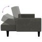 vidaXL Sofá cama de 2 plazas terciopelo gris oscuro vidaXL Sofá cama de 2 plazas terciopelo gris oscuro