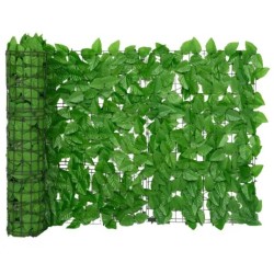 vidaXL Pantalla de balcón de hojas verde 200x75 cm