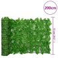 vidaXL Pantalla de balcón de hojas verde 200x75 cm vidaXL Pantalla de balcón de hojas verde 200x75 cm