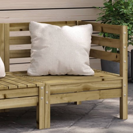 vidaXL Sofá de esquina de jardín madera de pino impregnada