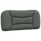vidaXL Cabecero de cama acolchado tela gris oscuro 80 cm