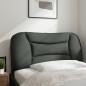 vidaXL Cabecero de cama acolchado tela gris oscuro 80 cm