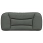 vidaXL Cabecero de cama acolchado tela gris oscuro 80 cm