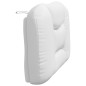 vidaXL Cabecero de cama acolchado cuero sintético blanco 90 cm