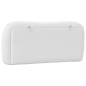 vidaXL Cabecero de cama acolchado cuero sintético blanco 90 cm