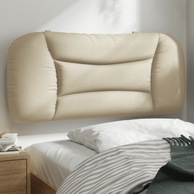 vidaXL Cabecero de cama acolchado tela crema 80 cm vidaXL Cabecero de cama acolchado tela crema 80 cm