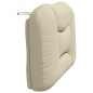 vidaXL Cabecero de cama acolchado tela crema 80 cm vidaXL Cabecero de cama acolchado tela crema 80 cm