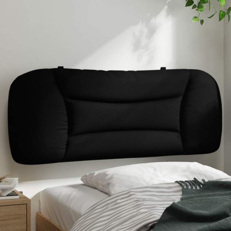 vidaXL Cabecero de cama acolchado tela negro 100 cm vidaXL Cabecero de cama acolchado tela negro 100 cm