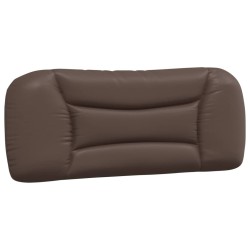 vidaXL Cabecero de cama acolchado cuero sintético marrón 100 cm