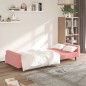 vidaXL Sofá cama de 2 plazas terciopelo rosa vidaXL Sofá cama de 2 plazas terciopelo rosa