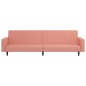 vidaXL Sofá cama de 2 plazas terciopelo rosa vidaXL Sofá cama de 2 plazas terciopelo rosa
