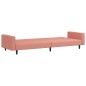 vidaXL Sofá cama de 2 plazas terciopelo rosa vidaXL Sofá cama de 2 plazas terciopelo rosa