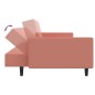 vidaXL Sofá cama de 2 plazas terciopelo rosa vidaXL Sofá cama de 2 plazas terciopelo rosa