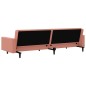 vidaXL Sofá cama de 2 plazas terciopelo rosa vidaXL Sofá cama de 2 plazas terciopelo rosa