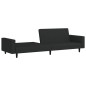 vidaXL Sofá cama de 2 plazas terciopelo negro vidaXL Sofá cama de 2 plazas terciopelo negro