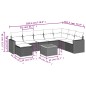 vidaXL Set de sofás de jardín 9 pzas con cojines ratán sintético beige vidaXL Set de sofás de jardín 9 pzas con cojines ratán sintético beige