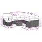 vidaXL Set de sofás de jardín 12 piezas cojines ratán sintético negro vidaXL Set de sofás de jardín 12 piezas cojines ratán sintético negro