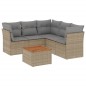 vidaXL Juego de sofás jardín con cojines 6 pzas ratán sintético beige vidaXL Juego de sofás jardín con cojines 6 pzas ratán sintético beige