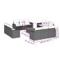 vidaXL Set de sofás de jardín y cojines 13 pzas ratán sintético negro vidaXL Set de sofás de jardín y cojines 13 pzas ratán sintético negro