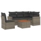 vidaXL Set de muebles de jardín 6 pzas y cojines ratán sintético gris vidaXL Set de muebles de jardín 6 pzas y cojines ratán sintético gris