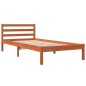 vidaXL Estructura de cama madera maciza de pino marrón cera 90x200 cm vidaXL Estructura de cama madera maciza de pino marrón cera 90x200 cm