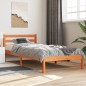 vidaXL Estructura de cama madera maciza de pino marrón cera 90x200 cm vidaXL Estructura de cama madera maciza de pino marrón cera 90x200 cm