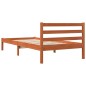 vidaXL Estructura de cama madera maciza de pino marrón cera 90x200 cm vidaXL Estructura de cama madera maciza de pino marrón cera 90x200 cm