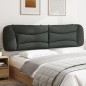 vidaXL Cabecero de cama acolchado tela gris oscuro 200 cm vidaXL Cabecero de cama acolchado tela gris oscuro 200 cm
